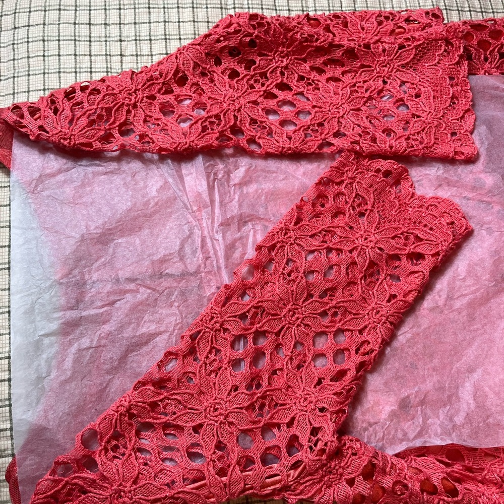 📦Jax Coral Crochet lace Midi Dress w/Sheer Yoke Sz 4 Gorgeous *$4.99 SHIP - Picture 11 of 15